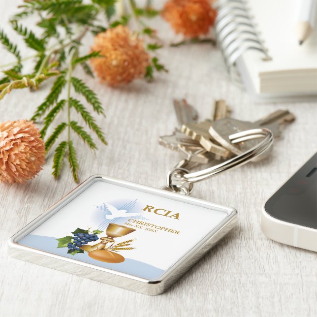 Personalisieren, RCIA-Glückwunsch katholische Sacr Schlüsselanhänger (Seite)