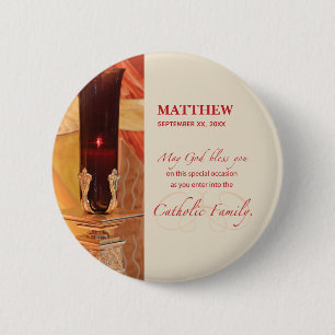 Personalisieren, RCIA Gratulation, katholisch, Rot Button