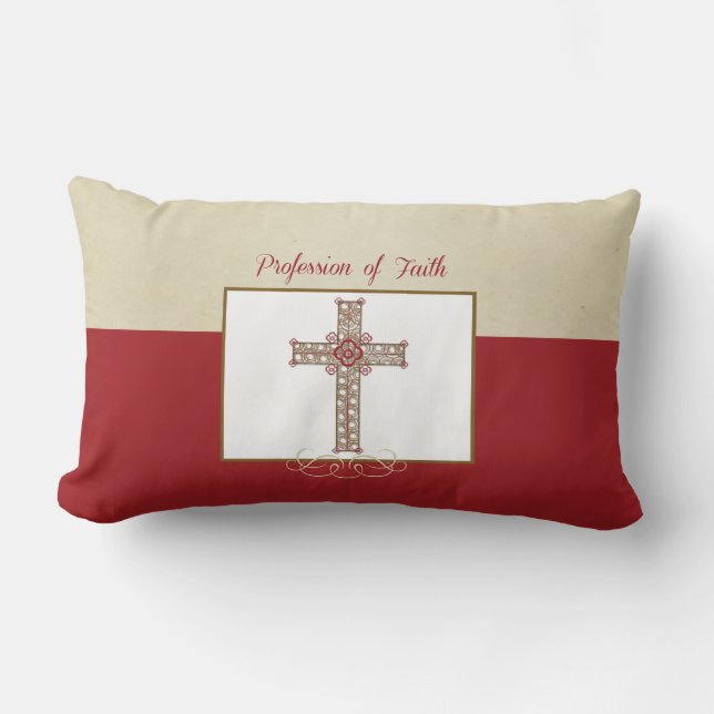 Personalisieren, RCIA-Segnungen zum Beruf des Glau Lendenkissen (Vorderseite)