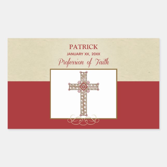 Personalisieren, RCIA-Segnungen zum Beruf des Glau Rechteckiger Aufkleber (Vorderseite)