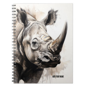 PERSONALISIEREN: Rhino   Notebook-Journal Notizblock