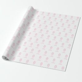 Personalisieren, Rosa Erste Heilige Kommune Cross  Geschenkpapier