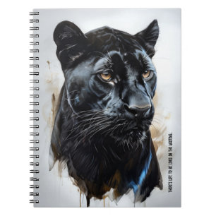 PERSONALISIEREN: Schwarzer Panther Notebook-Jour Notizblock