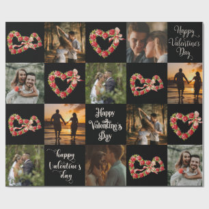 Personalisieren Sie 10 Fotos Frohen Valentinstag R Geschenkpapier