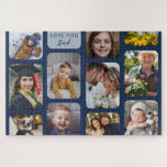 Personalisieren Sie 11 Fotos Marine Moderne Liebe  Puzzle<br><div class="desc">Elegantes und modernes Foto, das für jeden Anlass und für jeden Geschenk macht: Hochzeit, Familie, Freunde und beste Freunde, Großeltern, Valentinstag. Um optimale Ergebnisse bei der Personalisierung dieses Designs zu erzielen, sollten Sie das gleiche Format wie die Vorlage verwenden: vertikal, quadratisch, quadratisch usw. Andernfalls wird es immer noch funktionieren, aber...</div>
