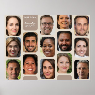 Personalisieren Sie 14 Fotos Classy Taupe Moderne  Poster