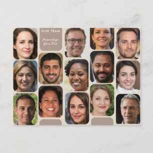 Personalisieren Sie 14 Fotos Classy Taupe Moderne  Postkarte