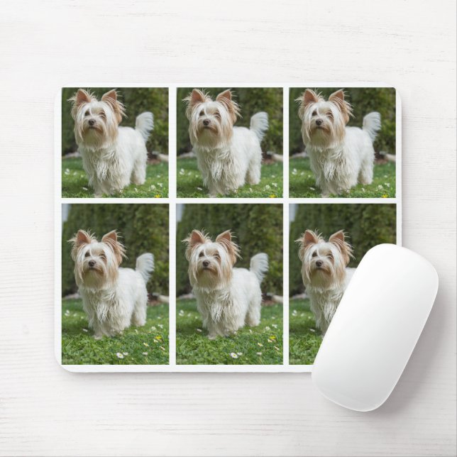 Personalisieren Sie 6 Foto Collage Hundebesitzer Mousepad (Mit Mouse)