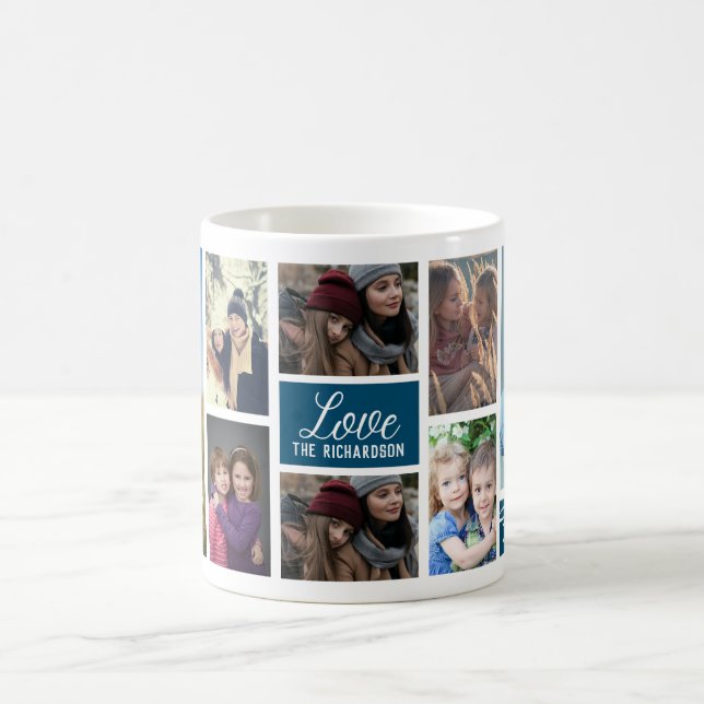 Personalisieren Sie acht Fotosammlungen Kaffeetasse (Mittel)