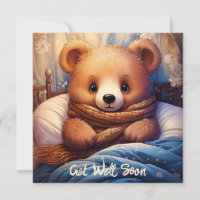 Personalisieren Sie Baby Bear Sick in Bed bald wie