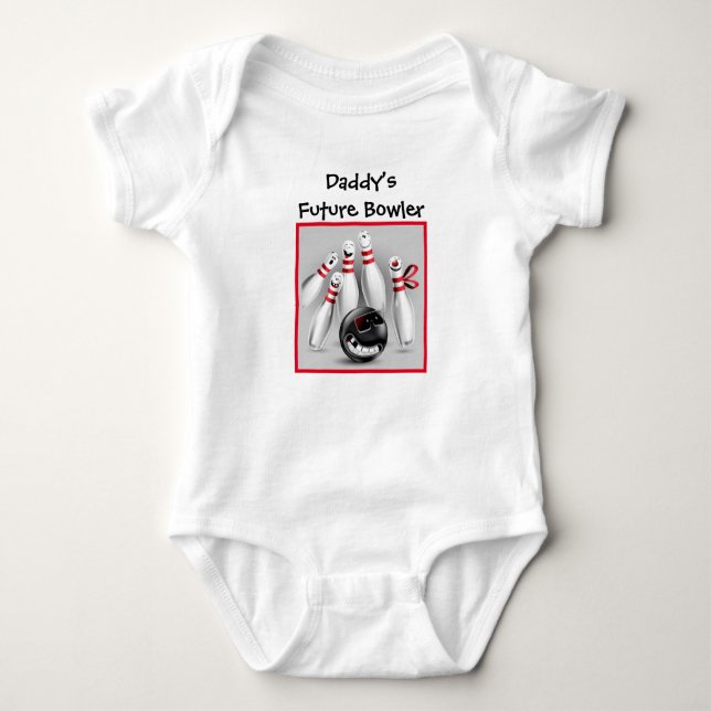 Personalisieren Sie Baby Bowling Baby Strampler (Vorderseite)