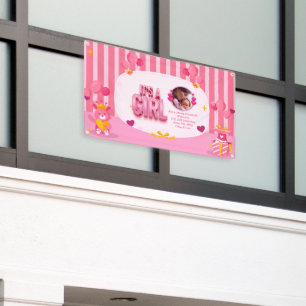 Personalisieren Sie Baby Mädchen Geschlecht Enthül Banner