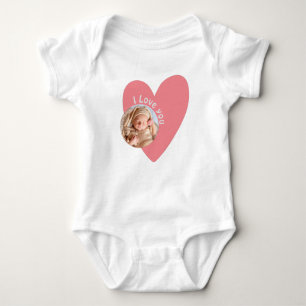 Personalisieren Sie Babygeschenke mit Foto und Nac Baby Strampler