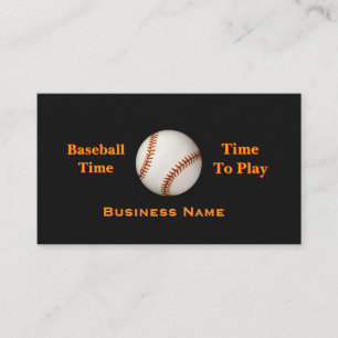 Personalisieren Sie Baseball-Zeit, Zeit zum Spiele Visitenkarte