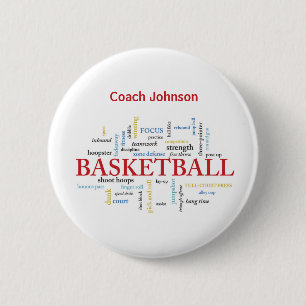Personalisieren Sie Basketball Coach Vielen Dank i Button