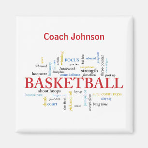 Personalisieren Sie Basketball Coach Vielen Dank i Magnet