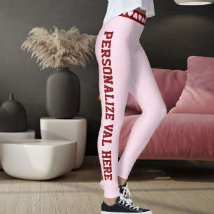 Personalisieren Sie Be My Valentine Day Love Rot P Leggings