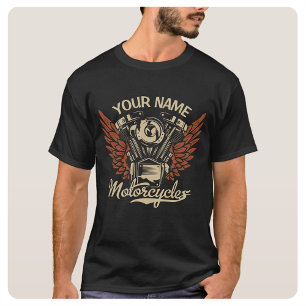 Personalisieren Sie Biker-Motorräder Motorflügel G T-Shirt