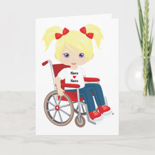 Personalisieren Sie Blank Blonde Girl Karte