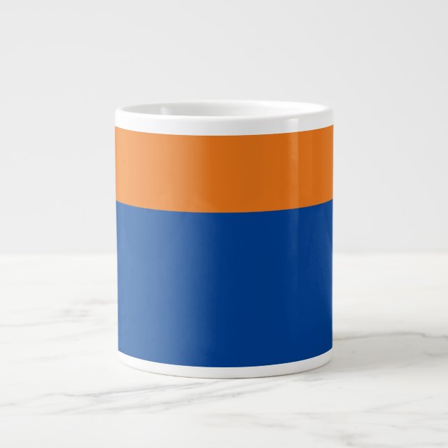 Personalisieren Sie Blau und Gold mit dem Namen de Jumbo-Tasse (Vorderseite)