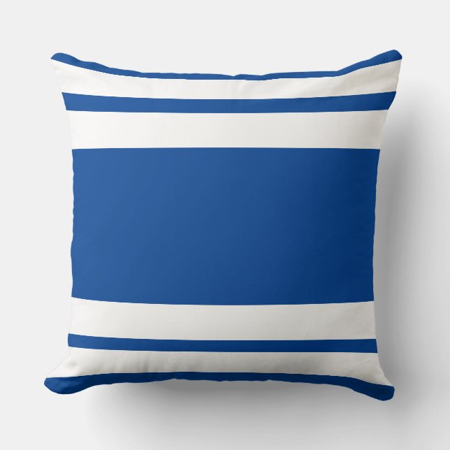 Personalisieren Sie Blauer und Weiß Sport mit Team Kissen (Vorderseite)