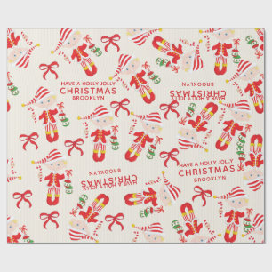 Personalisieren Sie Blonde Boy Elf Geschenkpapier