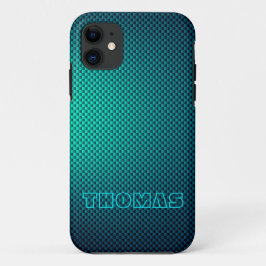 Personalisieren Sie Blue Aqua-Kohlenstofffaser gem Case-Mate iPhone Hülle