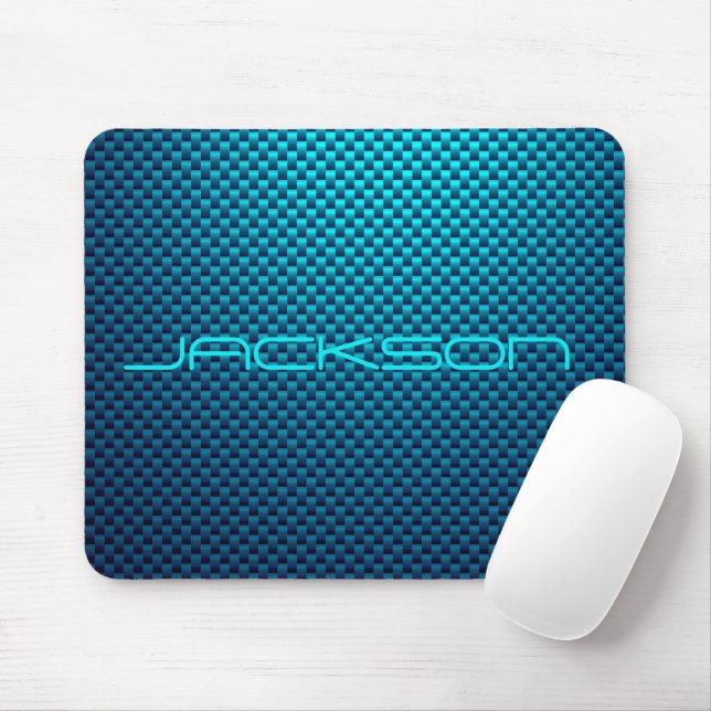 Personalisieren Sie Blue Carbon Faser gemustert Mousepad (Mit Mouse)