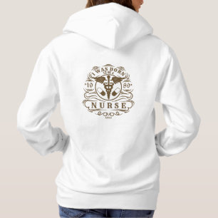 Personalisieren Sie "Born to Be A Nurse" Vorder- u Hoodie