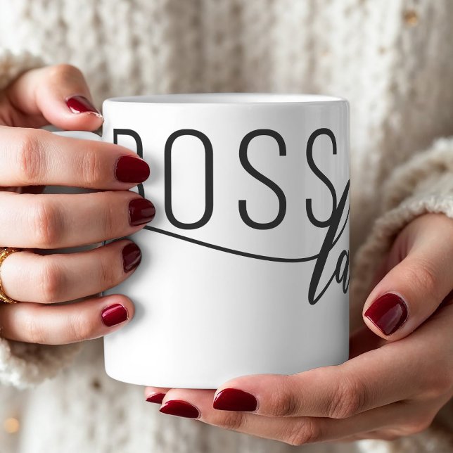 Personalisieren Sie Boss Lady Kaffeetasse (Show your appreciation for a boss lady with this personalized mug.)