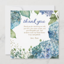 Personalisieren Sie Brautparty Blue Hydrangea