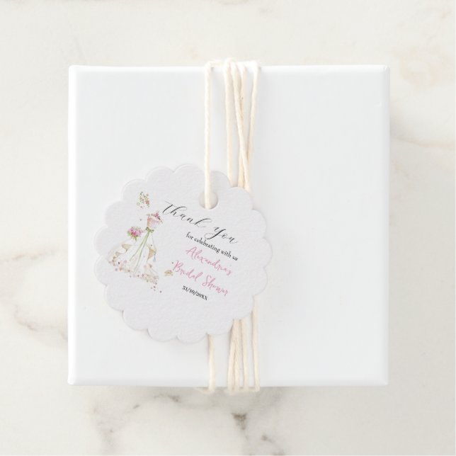 Personalisieren Sie Brautparty Dress Vielen Dank Geschenkanhänger (Beispiel)