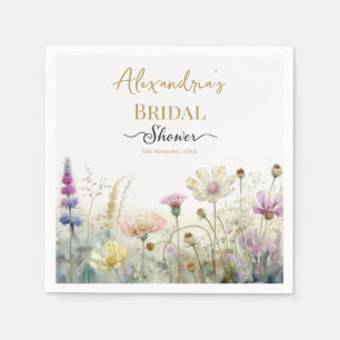 Personalisieren Sie Brautparty Wild Blume Serviette