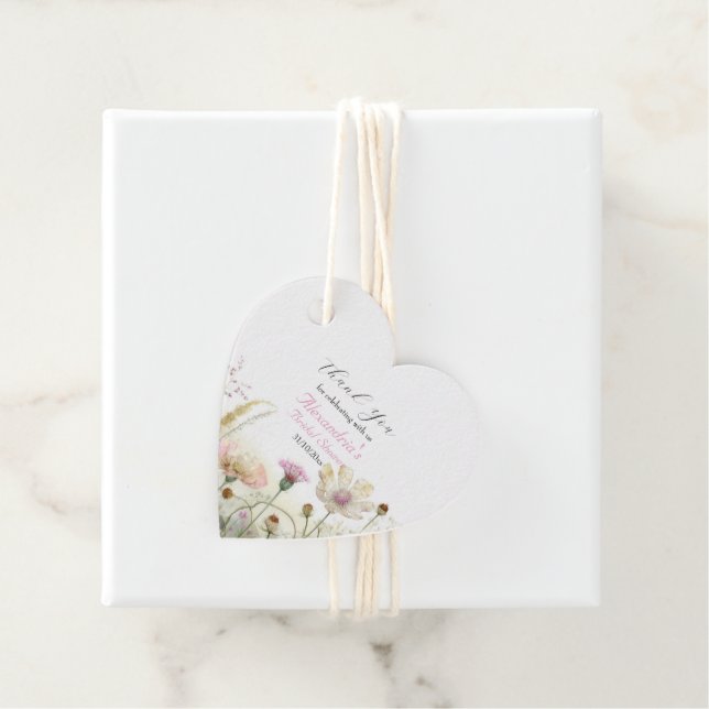 Personalisieren Sie Brautparty Wild Blume Vielen D Geschenkanhänger (Beispiel)