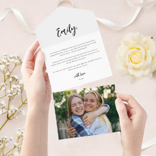 Personalisieren Sie Bridesmaid-Vorschlag Letter Fo All In One Einladung