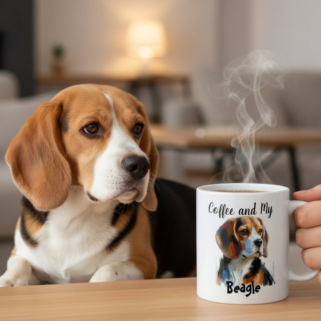Personalisieren Sie Browns-Kaffee und meinen Beagl Kaffeetasse (Von Creator hochgeladen)