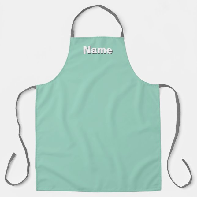 Personalisieren Sie Cafe Coffee Shop Aqua Schürze (Vorderseite)
