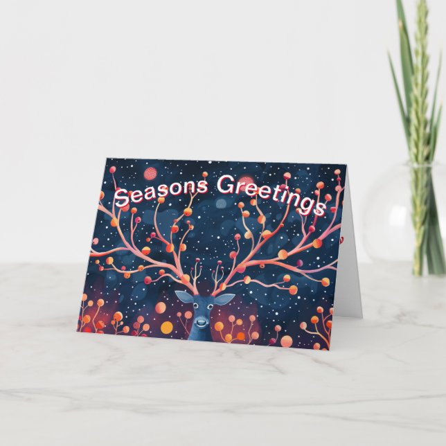 Personalisieren Sie Charming Hirsch Weihnachten (Vorderseite)