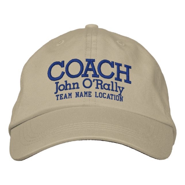 Personalisieren Sie Coach Cap Ihren Namen für Ihr  Bestickte Kappe (Vorderseite)