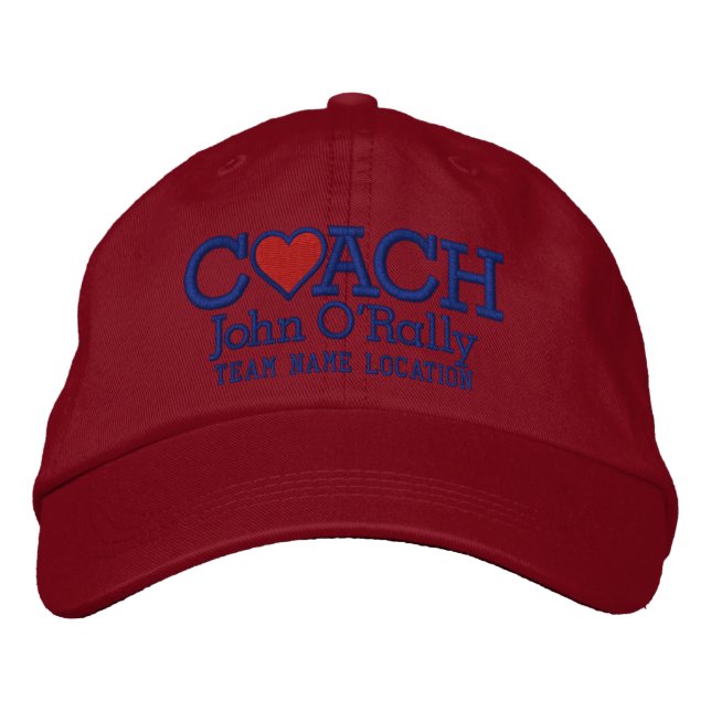 Personalisieren Sie Coach Liebe Cap your name your Bestickte Kappe (Vorderseite)