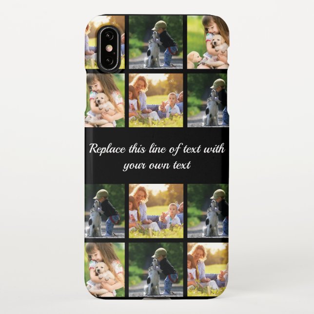Personalisieren Sie Collage und Text CaseMate iPho iPhone Hülle (Rückseite)