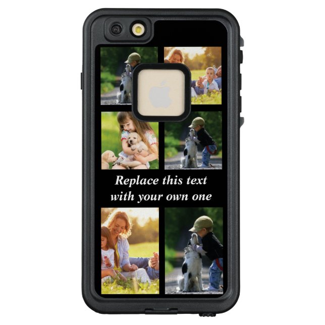 Personalisieren Sie Collage und Text CaseMate iPho LifeProof iPhone Hülle (Rückseite)