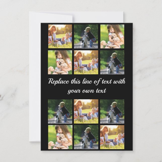 Personalisieren Sie Collage und Text CaseMate iPho Mitteilungskarte (Vorderseite)