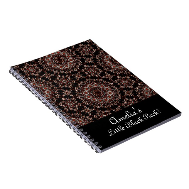 Personalisieren Sie Copper & Rose Gold Mandala Dot Notizblock (Rechte Seite)