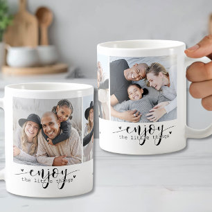 Personalisieren Sie Cute Quote 3 Foto Kaffeetasse