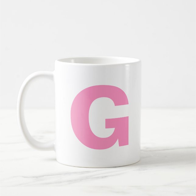 Personalisieren Sie das Anfangsmonogramm eines mod Kaffeetasse (Links)