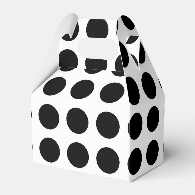 PERSONALISIEREN SIE DAS - B&W Polka Dots Muster Geschenkschachtel (Vorderseite)