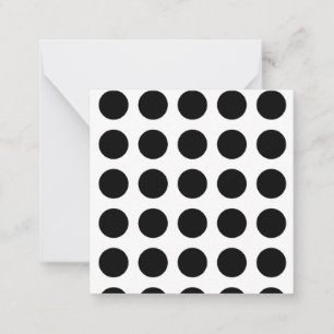 PERSONALISIEREN SIE DAS - B&W Polka Dots Muster Mitteilungskarte
