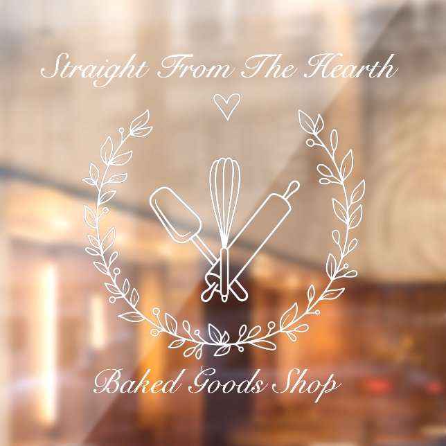 Personalisieren Sie das Backwarengeschäft Fensteraufkleber (Blatt 2)