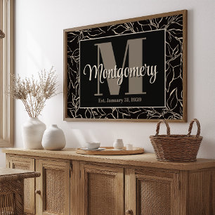 Personalisieren Sie das Geschenk "Nachname drucken Poster